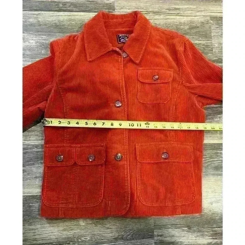 American Living Womens Corduroy Jacket Sz Large Rust Orange - Picture 8 of 8